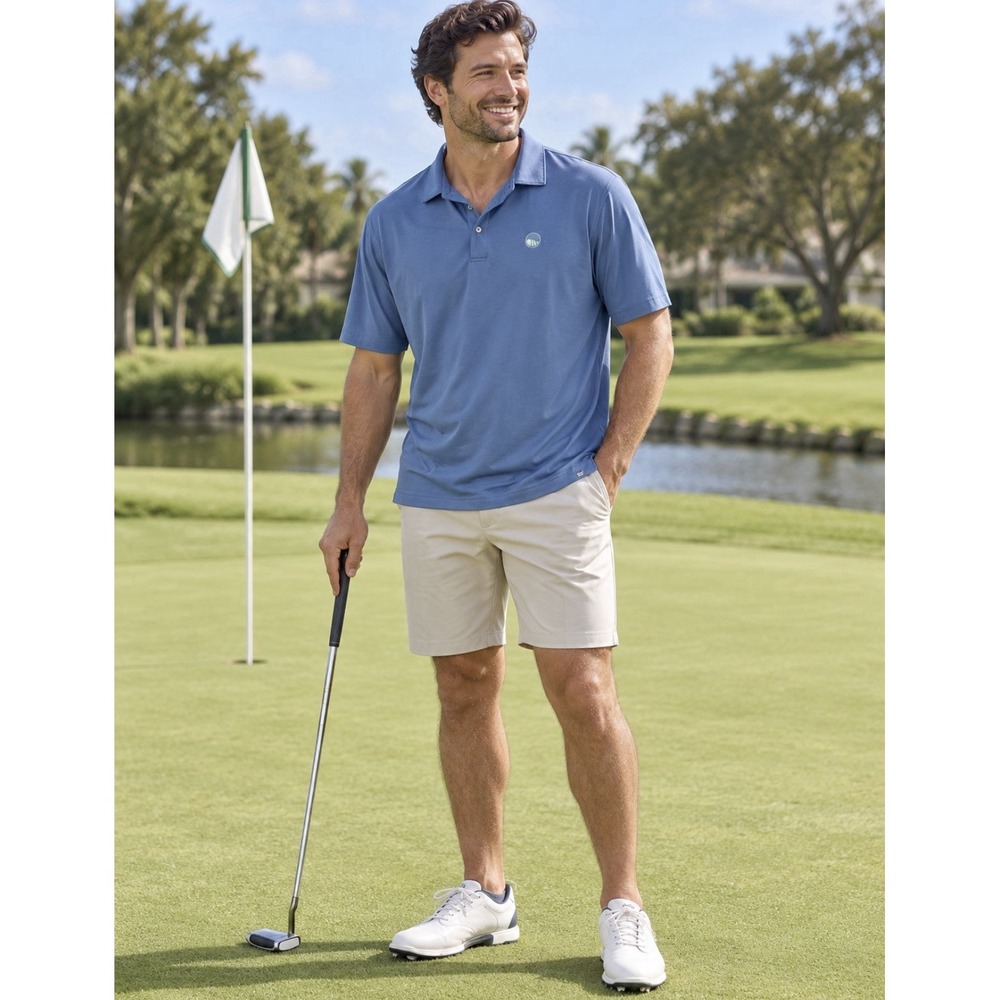 Peter Millar Seaside Mens XXL Polo Shirt Blue Golf